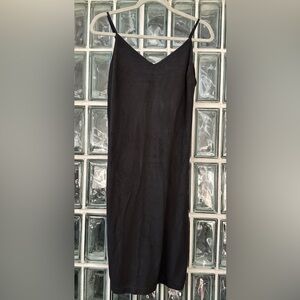 Black Suede Slip Dress